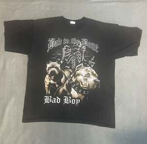 Bad Boy Bad to the Bone Pitbull Skeleton Graphic T-Shirt